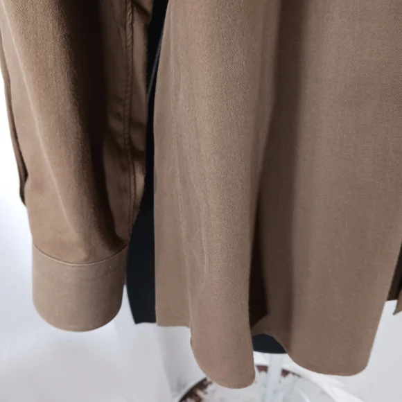 PAUL FREDRICK Cotton & Cashmere "Flannel" Button Down Shirt Elbow Patches EUC - Picture 6 of 9